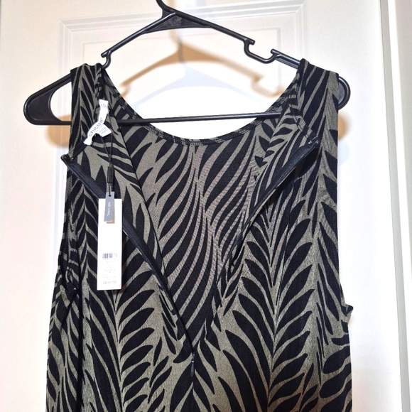 Chico's Olive & Black Sleeveless Jumpsuit Medium 1 NWT - Picture 7 of 10